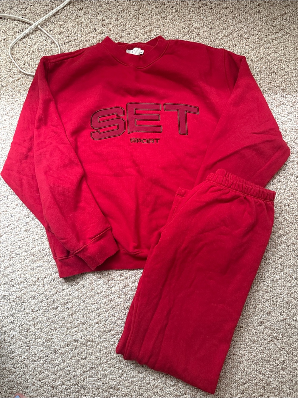 Set Active Sweat Set — Red